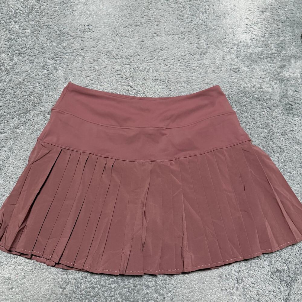 Kensie Skort Skirt Womens Large Built-In Shorts Maroon Pleated Tennis Athletic